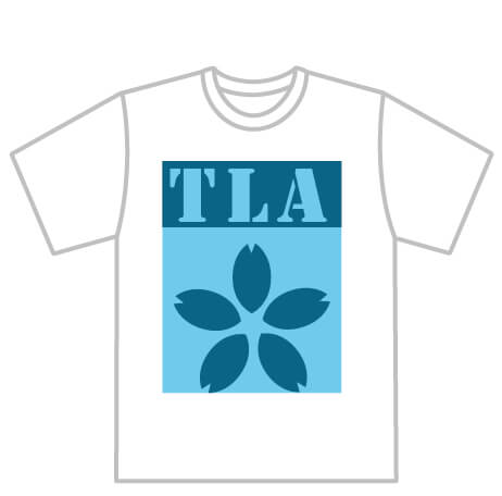 Ｔシャツ前面に横27cm×縦35cmでプリントしたイメージ図