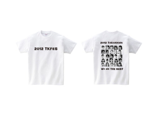 白Tシャツに顔写真のデザインのスタッフTシャツ