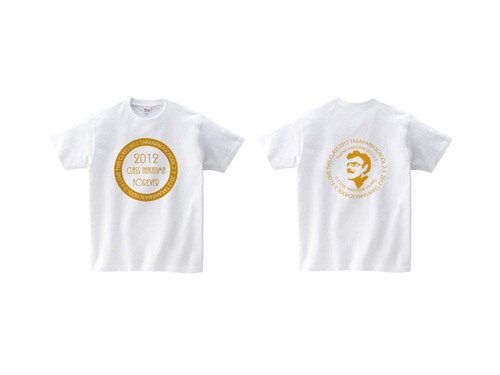 白Tシャツに似顔絵のデザインのクラスTシャツ