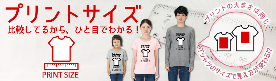 ひと目で分かるプリントサイズの比較