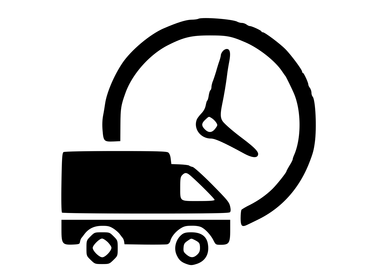 トラックと時計